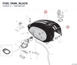 FUEL TANK, BLACK 58612661AK diagram position