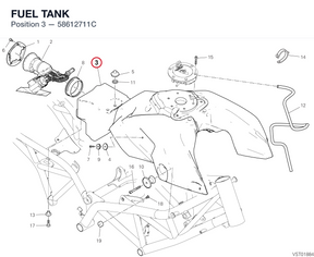 FUEL TANK 58612711C diagram position