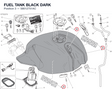 FUEL TANK BLACK DARK 58612751AC diagram position
