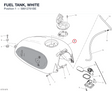 FUEL TANK, WHITE 58612761BE diagram position