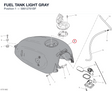 FUEL TANK LIGHT GRAY 58612761BF diagram position