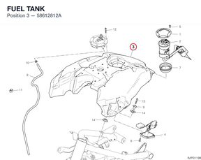 FUEL TANK 58612812A diagram position