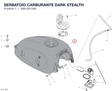 SERBATOIO CARBURANTE DARK STEALTH 58612912AK diagram position