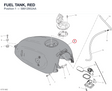 FUEL TANK, RED 58612952AA diagram position