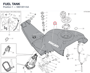 FUEL TANK 58613011AA diagram position