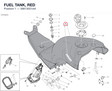 FUEL TANK, RED 58613021AA diagram position