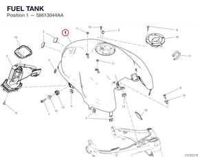 FUEL TANK 58613044AA diagram position