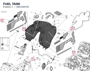 FUEL TANK 58613091FB diagram position