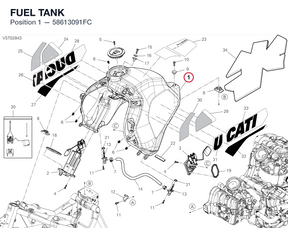 FUEL TANK 58613091FC diagram position