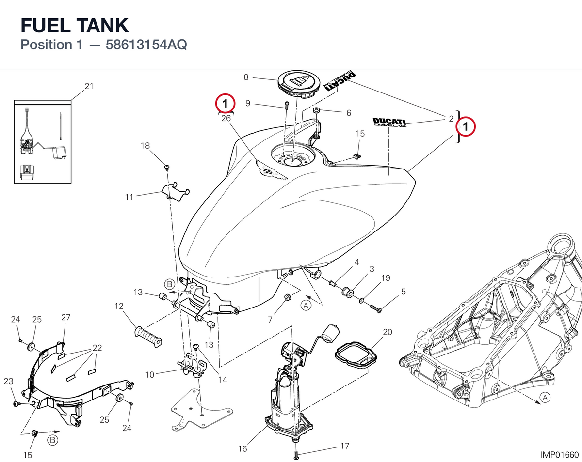 FUEL TANK 58613154AQ diagram position