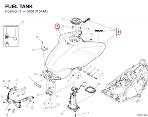 FUEL TANK 58613154AQ diagram position