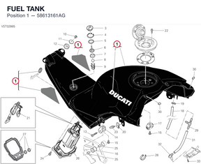 FUEL TANK 58613161AG diagram position