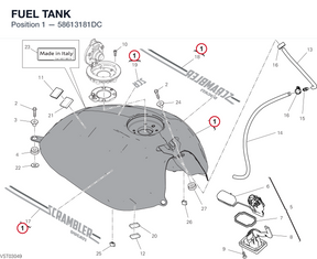 FUEL TANK 58613181DC diagram position