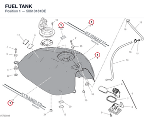 FUEL TANK 58613181DE diagram position