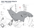 FUEL TANK DARK STEALTH 58613201BD diagram position
