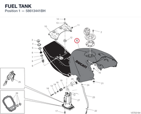 FUEL TANK 58613441BH diagram position