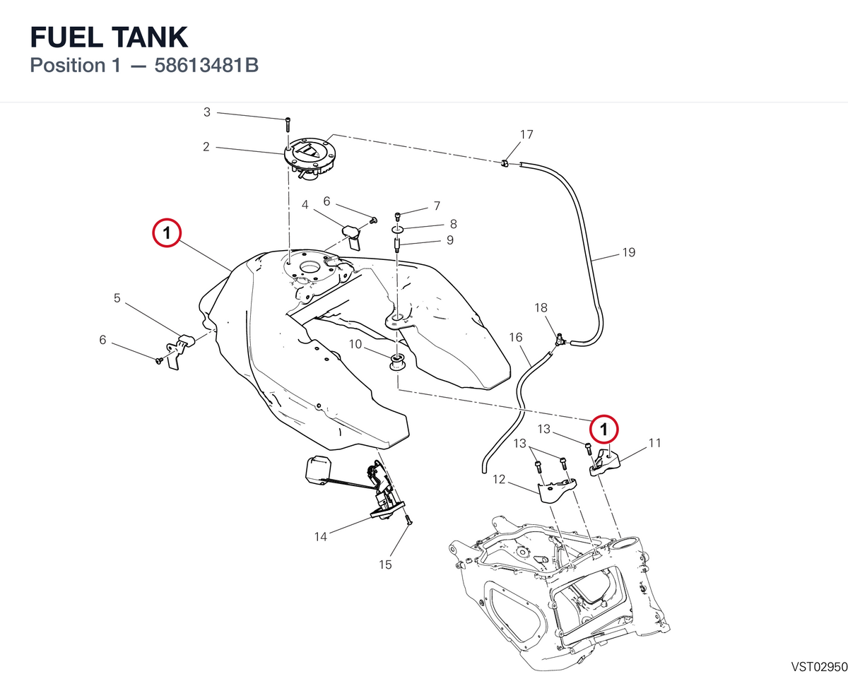 FUEL TANK 58613481B diagram position