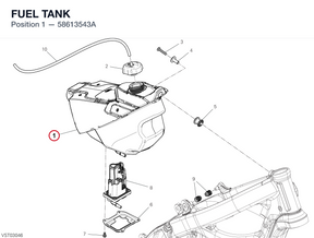 FUEL TANK 58613543A diagram position