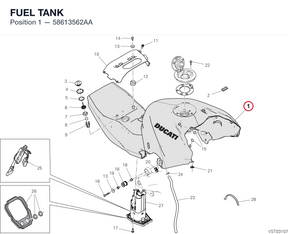 FUEL TANK 58613562AA diagram position