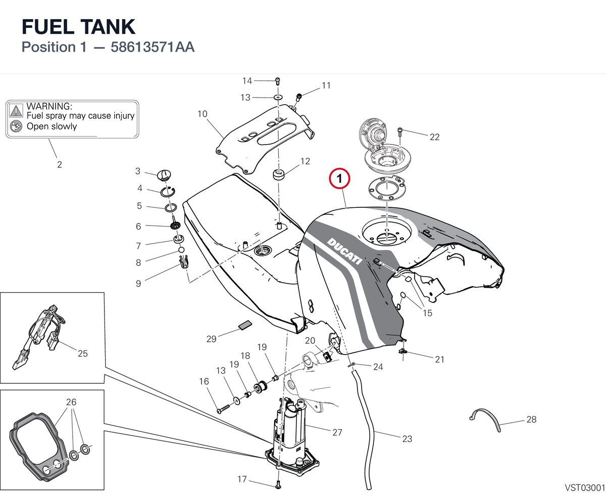 FUEL TANK 58613571AA diagram position