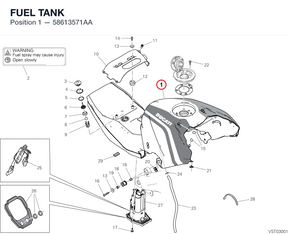 FUEL TANK 58613571AA diagram position
