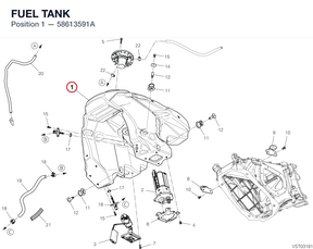 FUEL TANK 58613591A diagram position
