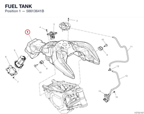 FUEL TANK 58613641B diagram position