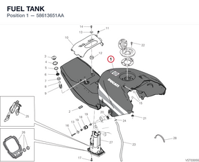 FUEL TANK 58613651AA diagram position