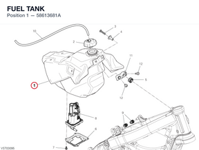 FUEL TANK 58613681A diagram position