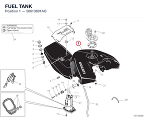 FUEL TANK 58613691AO diagram position