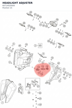 Diagram preview: HEADLIGHT ADJUSTER (60714020000)
