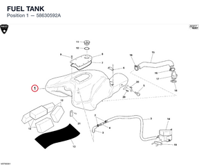 FUEL TANK 58630592A diagram position