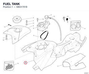 FUEL TANK 58631701B diagram position
