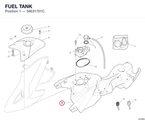 FUEL TANK 58631701C diagram position