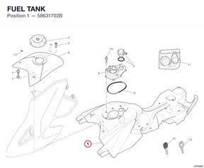 FUEL TANK 58631702B diagram position
