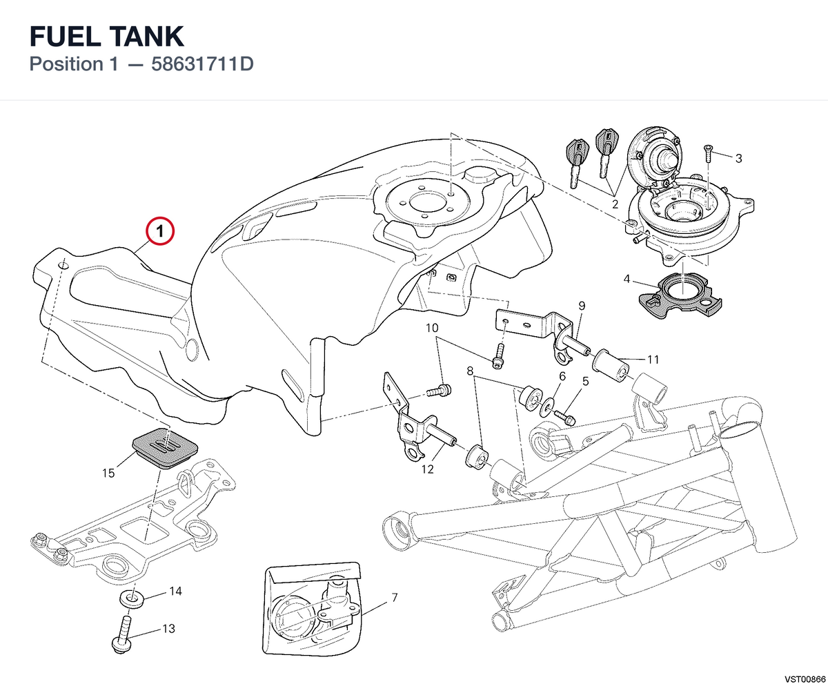 FUEL TANK 58631711D diagram position