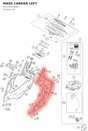 Diagram preview: MASK CARRIER LEFT (61414010000)
