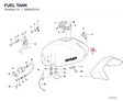 FUEL TANK 586A0331A diagram position