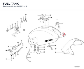 FUEL TANK 586A0331A diagram position