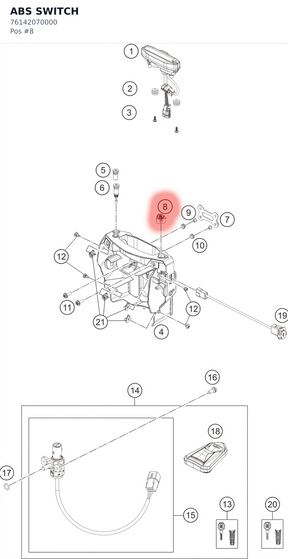 Diagram preview: ABS SWITCH (76142070000)