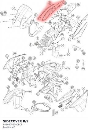 Diagram preview: SIDECOVER R/S (60308042000ECB)