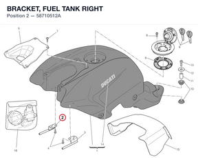 BRACKET, FUEL TANK RIGHT 58710512A diagram position