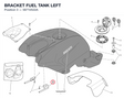 BRACKET FUEL TANK LEFT 58710522A diagram position