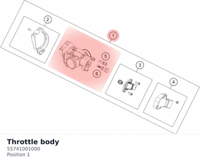 Diagram preview: Throttle body (55741001000)