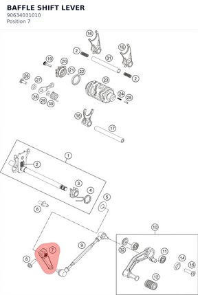 Diagram preview: BAFFLE SHIFT LEVER (90634031010)