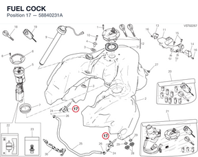 FUEL COCK 58840231A diagram position