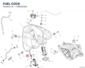 FUEL COCK 58840232A diagram position