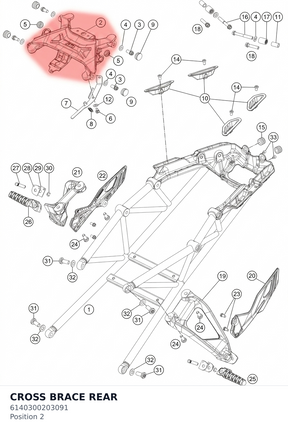 Diagram preview: CROSS BRACE REAR (6140300203091)