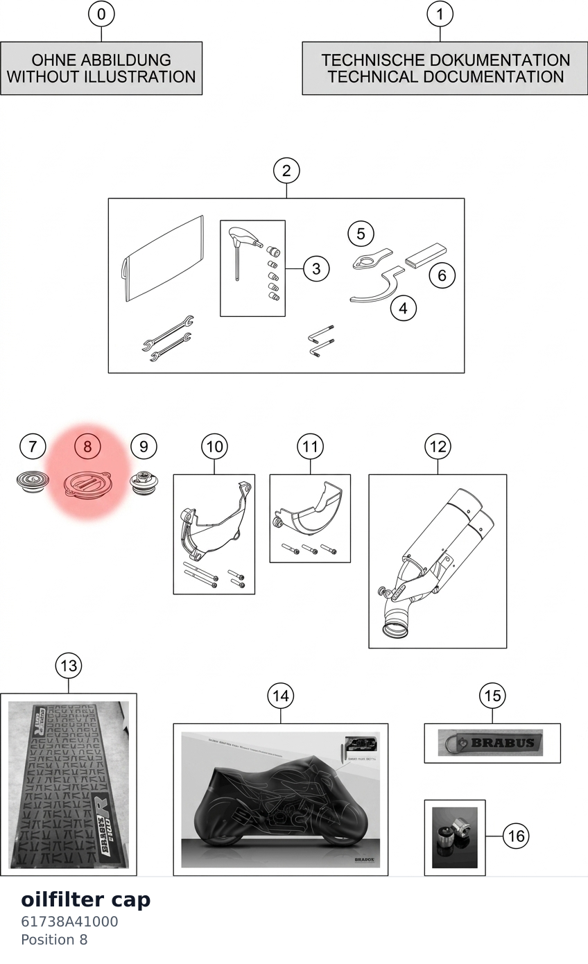 Diagram preview: oilfilter cap (61738A41000)