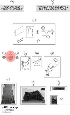 Diagram preview: oilfilter cap (61738A41000)